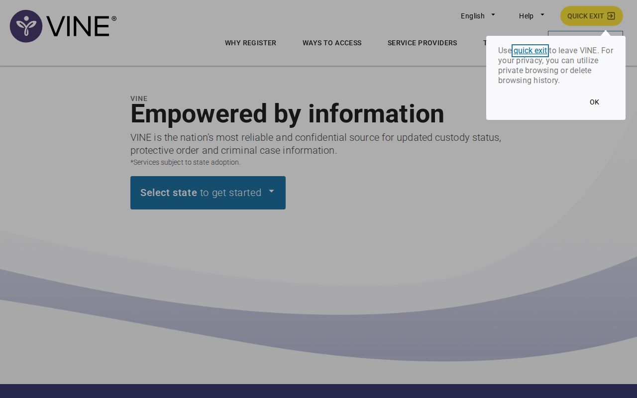 VINELink inmate search used for Gogebic County custody and release checks
